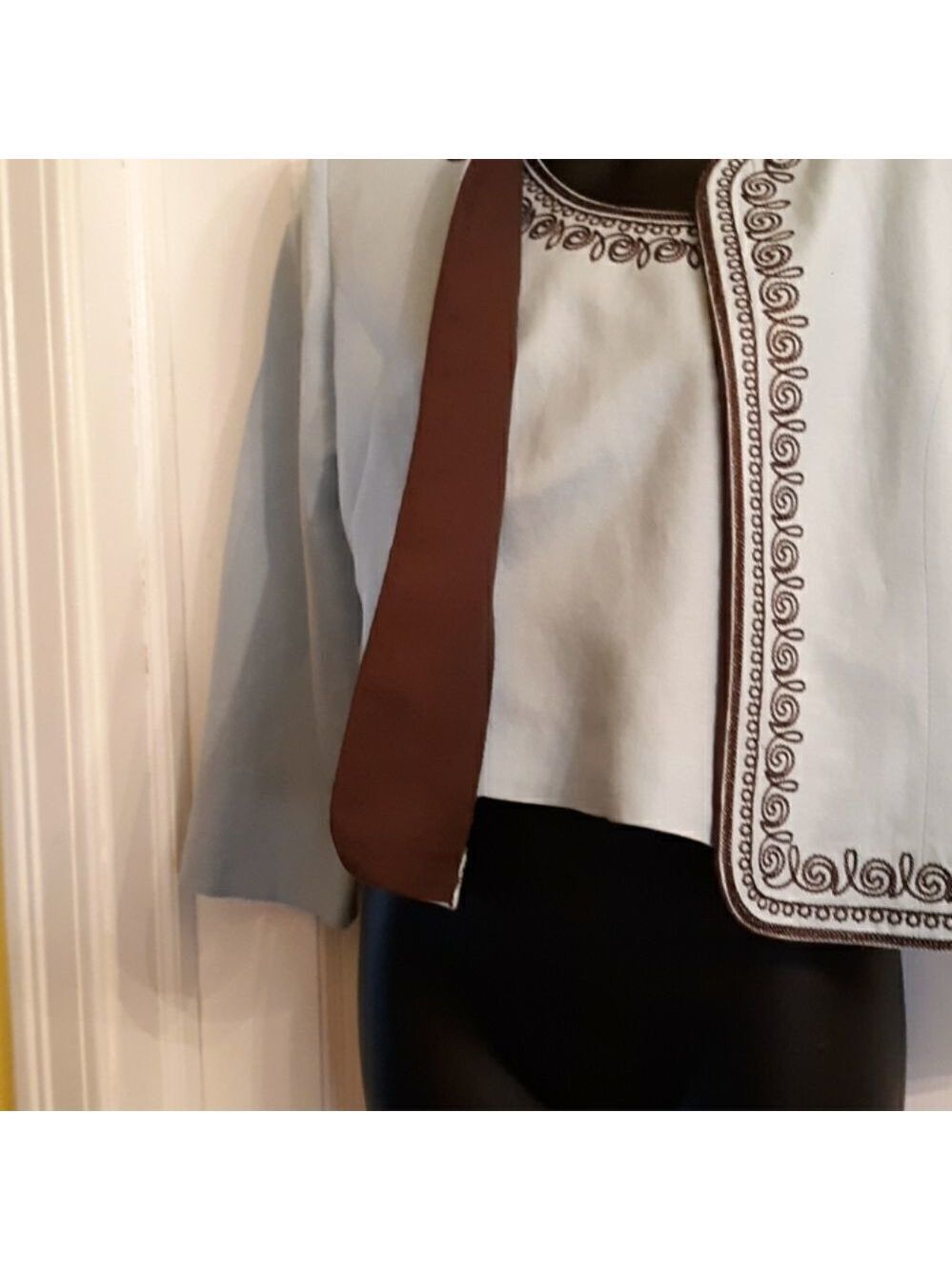 Positive attitude blue & brown top and jacket - Picture 7 of 8